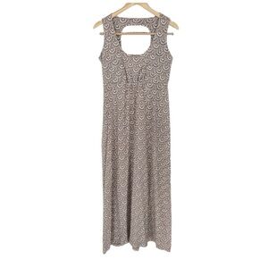 Fresh Produce Brown‎ White Maxi Dress